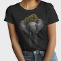 Elephant With Sunflowers Cute, Tricou Femei