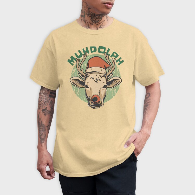 Christmas Cow Muhdolph, Tricou Barbati (Unisex)