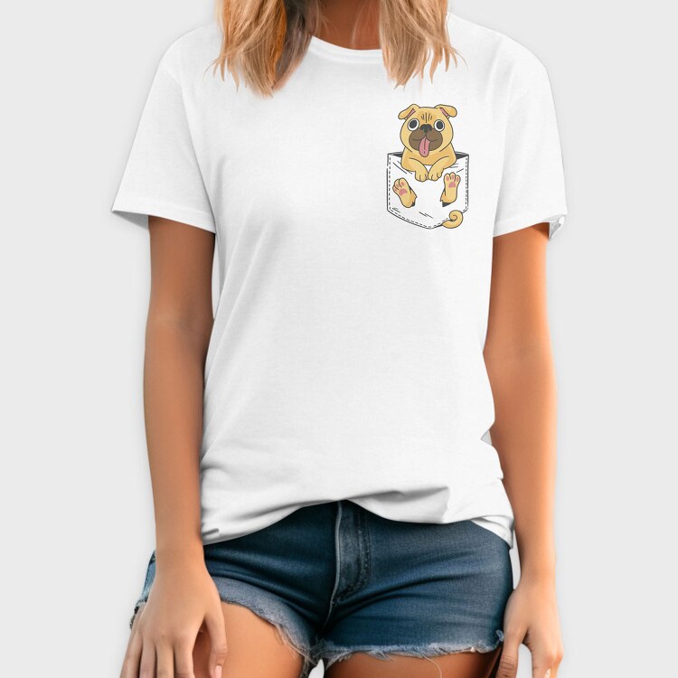 Pug in Pocket, Tricou Barbati (Unisex)