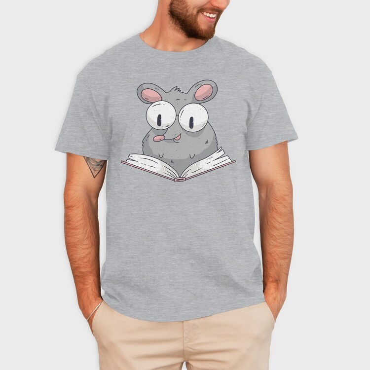 Reading Rat, Tricou Barbati (Unisex)