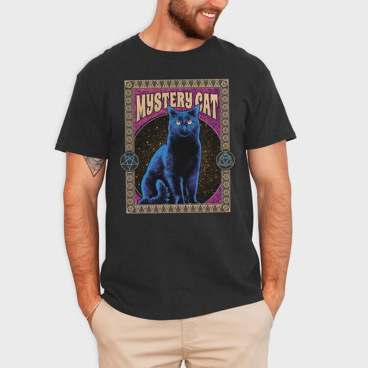 Black Cat Mystery, Tricou Barbati (Unisex)