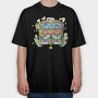 Hippie Cat Van, Tricou Oversize Barbati (Unisex)