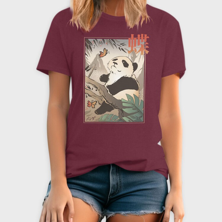 Panda Butterfly Japanese, Tricou Barbati (Unisex)