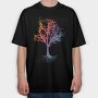 Enchanted Tree Rainbow, Tricou Oversize Barbati (Unisex)