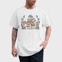 Hippie Gnome On Mushroom Banjo Cottagecore, Tricou Barbati (Unisex)