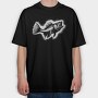 Realistic Catfish Monochromatic, Tricou Oversize Barbati (Unisex)