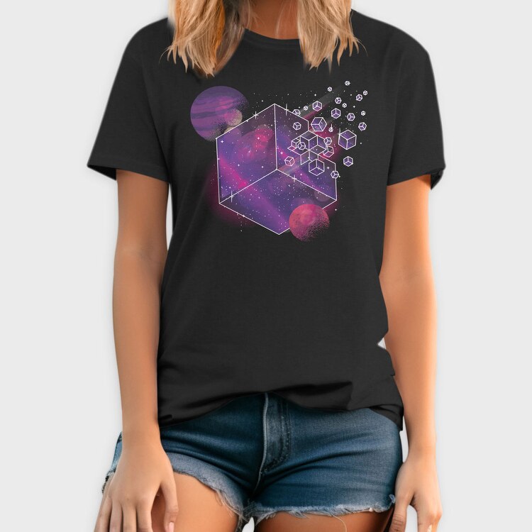 Galaxy Cube Space, Tricou Barbati (Unisex)