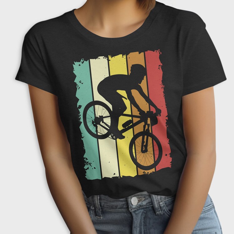 Retro Mountain Biker, Tricou Femei