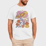 Hippie Mushroom Planet Flower, Tricou Barbati (Unisex)