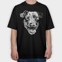 Realistic Dog, Tricou Oversize Barbati (Unisex)