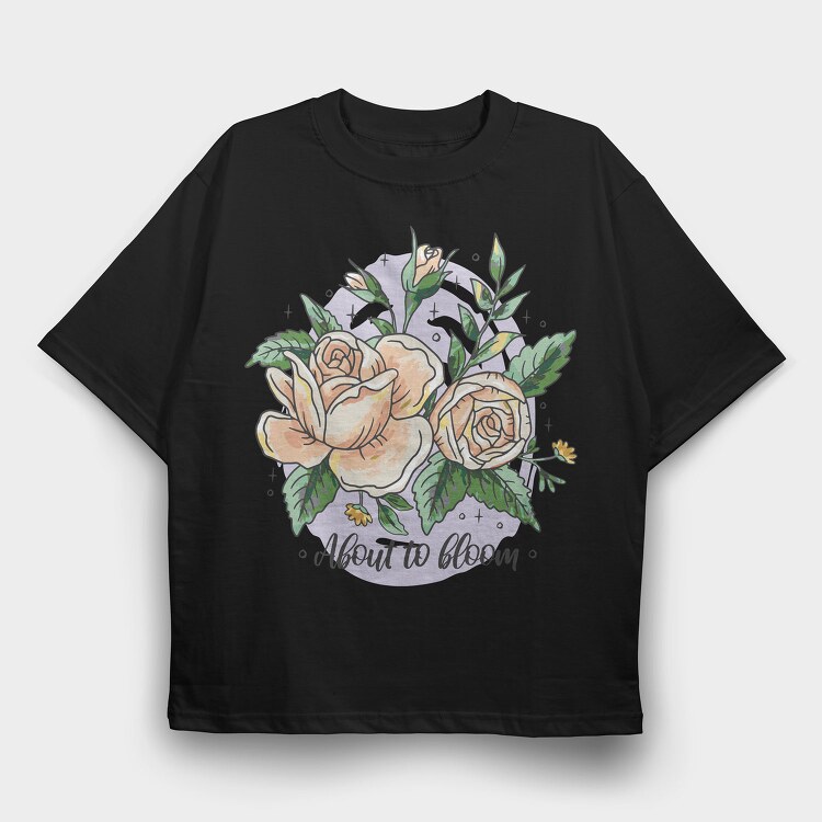 Bloom Rose Bouquet, Tricou Oversize Barbati (Unisex)