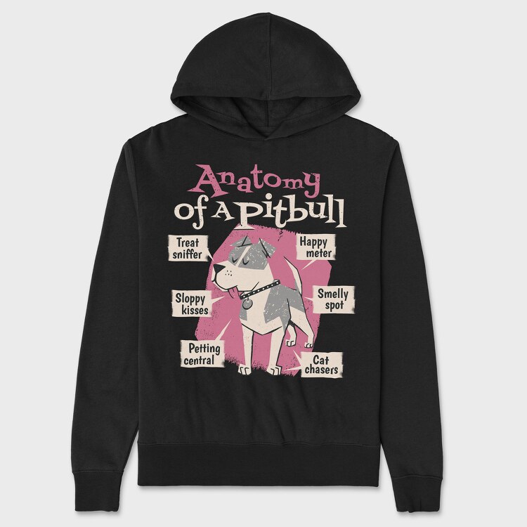 Anatomy of a Pitbull, Hanorac Oversize Barbati (Unisex)