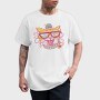 Hipster Gamer Cat, Tricou Barbati (Unisex)