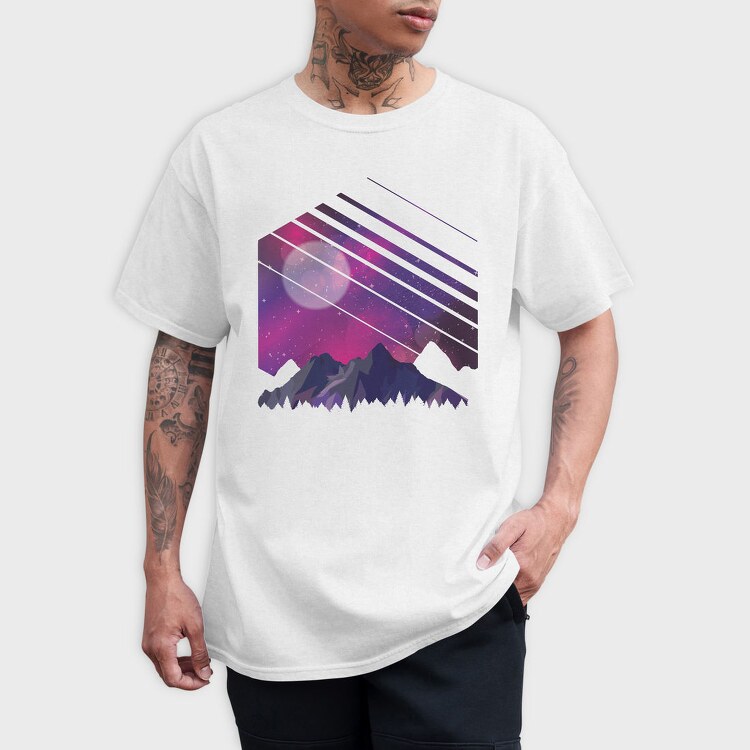 Mountain Galaxy, Tricou Barbati (Unisex)