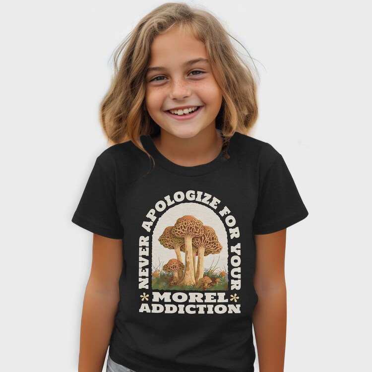 Realistic Morel Mushrooms, Tricou Copii