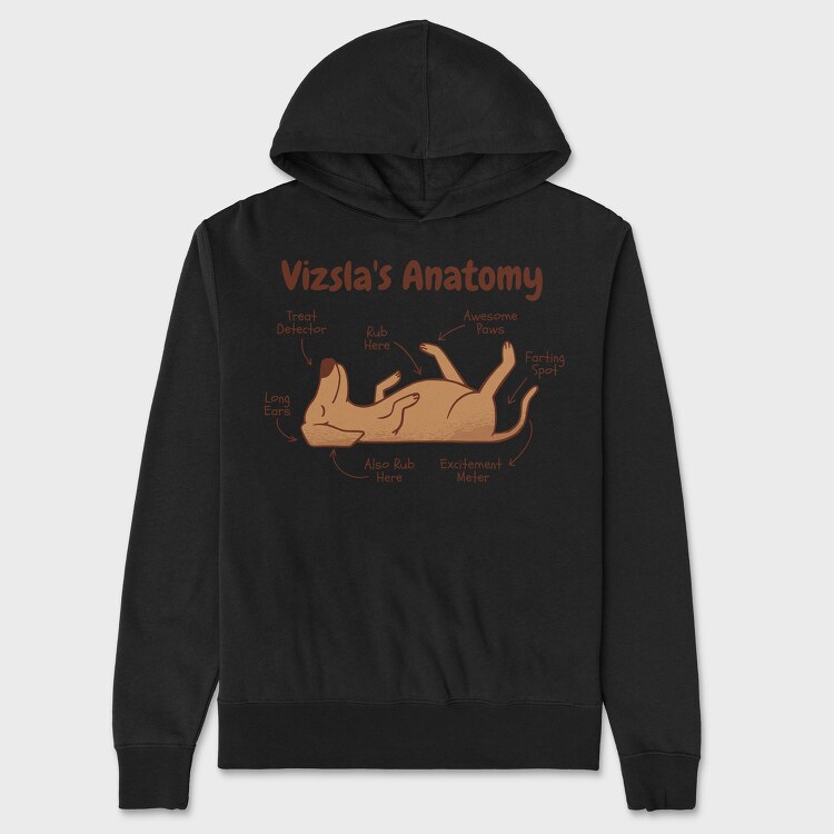 Anatomy of a Vizsla, Hanorac Oversize Barbati (Unisex)