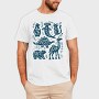 Blue Animals Cut Out Scandinavian Art, Tricou Barbati (Unisex)