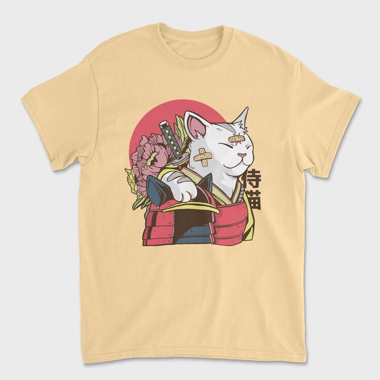 Samurai Cat, Tricou Barbati (Unisex)