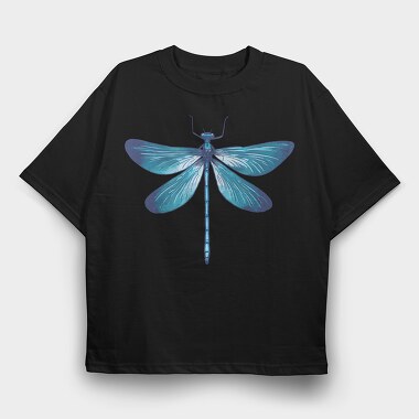 Blue Dragonfly Realistic, Tricou Oversize Barbati (Unisex)