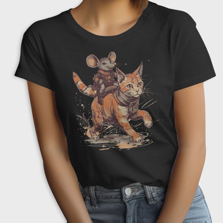 Mouse Cowboy Cat, Tricou Femei