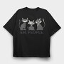 Ew People Cats, Tricou Oversize Barbati (Unisex)