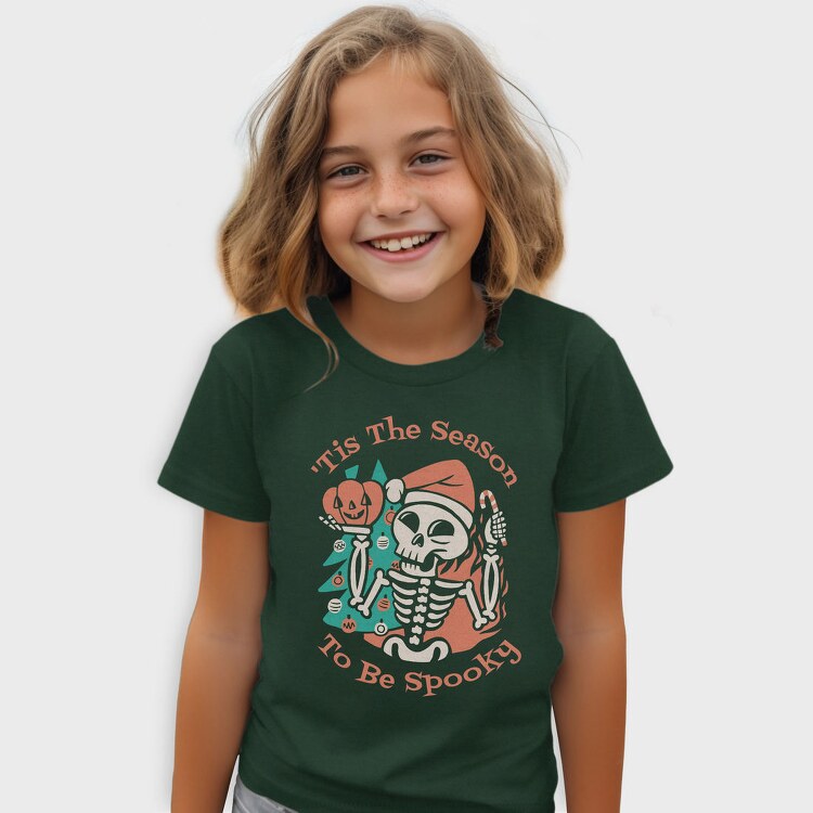 Christmas Skeleton This The Season To Be Spooky, Tricou Copii
