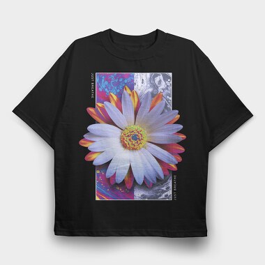 Holographic Lily Flower, Tricou Oversize Barbati (Unisex)