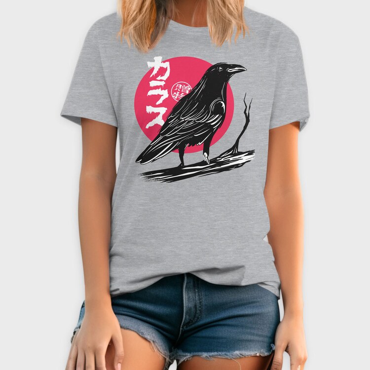 Red Moon Raven Traditional Crow, Tricou Barbati (Unisex)