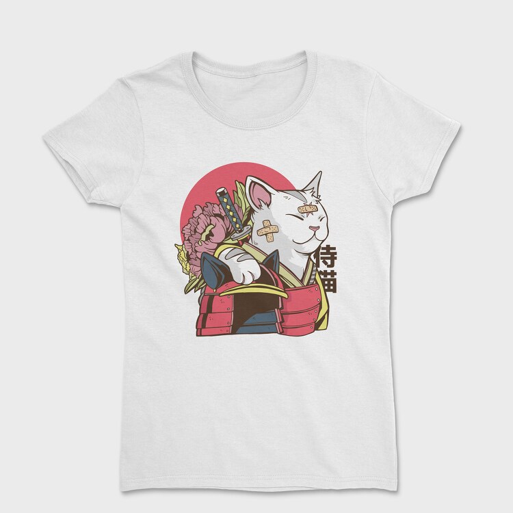 Tricou Femei, Samurai Cat