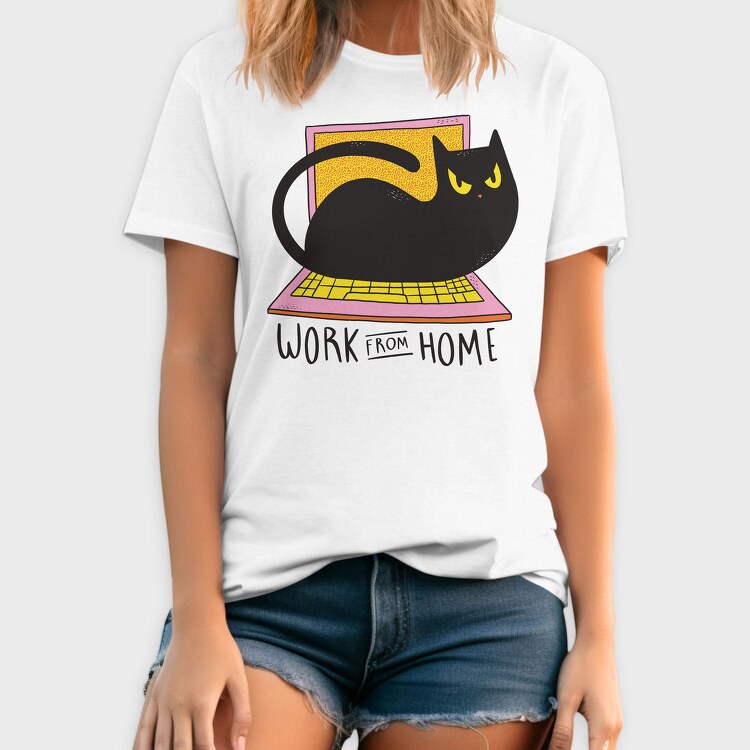 Home Office Cat Computer, Tricou Barbati (Unisex)