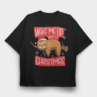 Christmas Sloth (2), Tricou Oversize Barbati (Unisex)