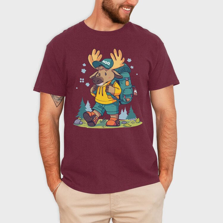 Moose Hiking, Tricou Barbati (Unisex)