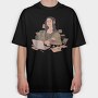 Home Office Mona Lisa, Tricou Oversize Barbati (Unisex)