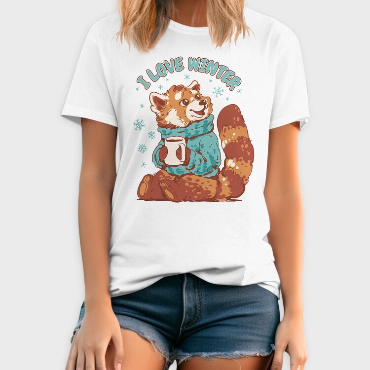 Red Panda Animal Cozy Winter, Tricou Barbati (Unisex)
