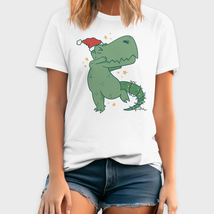 Christmas T Rex Fun Dab, Tricou Barbati (Unisex)