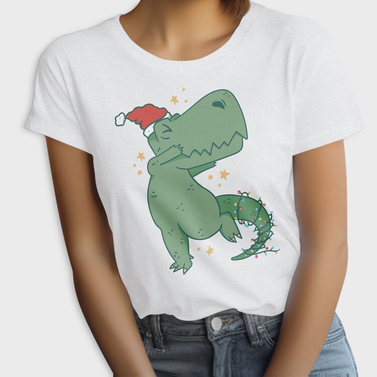 Christmas T Rex Fun Dab, Tricou Femei