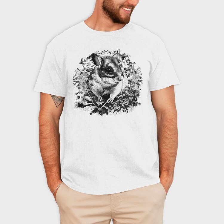 Garden Mouse Realistic Dormouse, Tricou Barbati (Unisex)