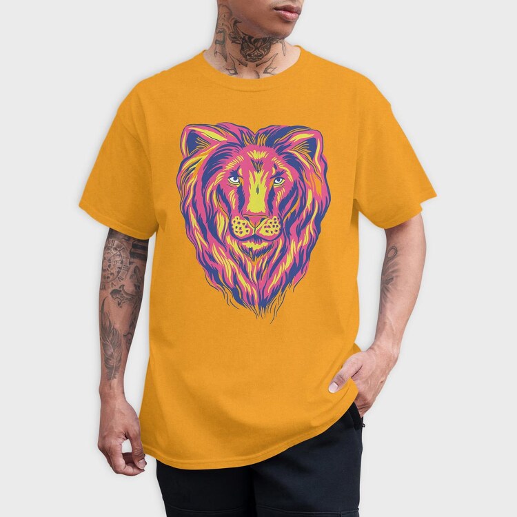 Colorful Lion, Tricou Barbati (Unisex)