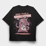 Mouse With Unicorn Horn And Wings, Tricou Oversize Barbati (Unisex)
