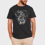 Rottweiler Eyepatch Portrait, Tricou Barbati (Unisex)