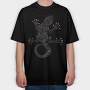 Gecko Tribal Art Hawaiian, Tricou Oversize Barbati (Unisex)