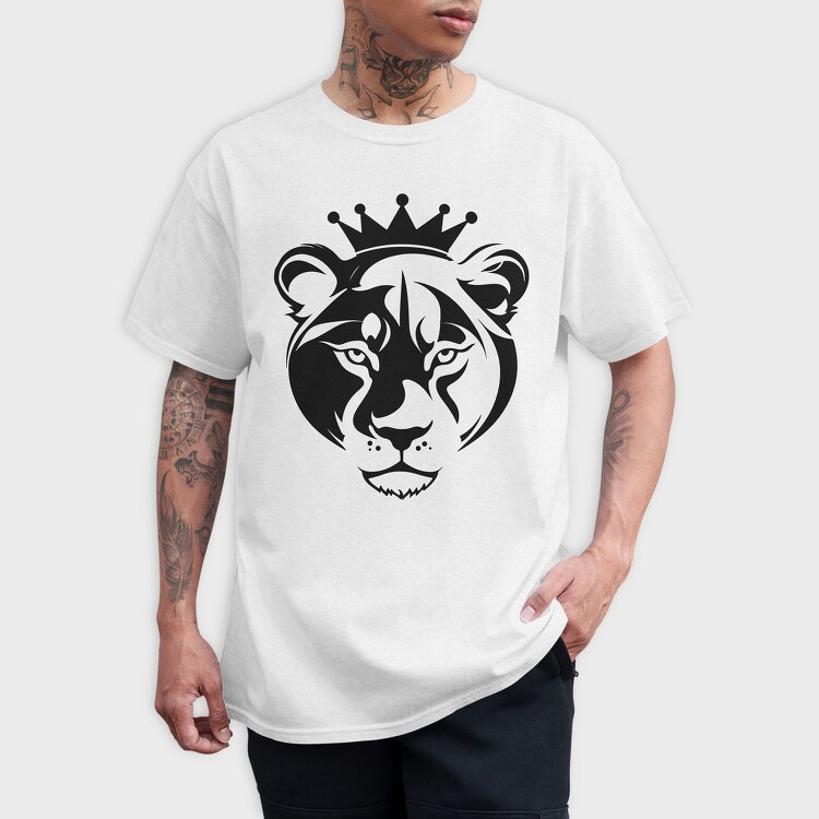 Regal Lioness Silhouette Female Lion, Tricou Barbati (Unisex)