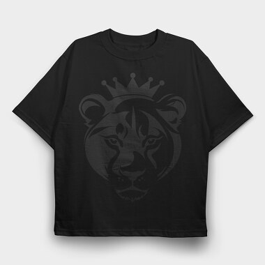 Regal Lioness Silhouette Female Lion, Tricou Oversize Barbati (Unisex)