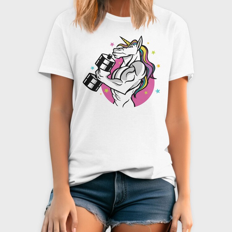 Muscular Unicorn Fit, Tricou Barbati (Unisex)