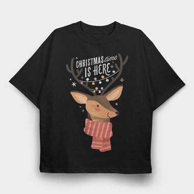 Reindeer Christmas 05, Tricou Oversize Barbati (Unisex)