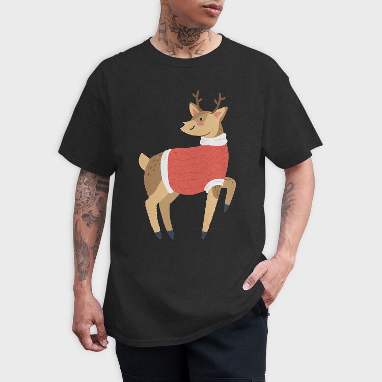 Reindeer Sweater, Tricou Barbati (Unisex)