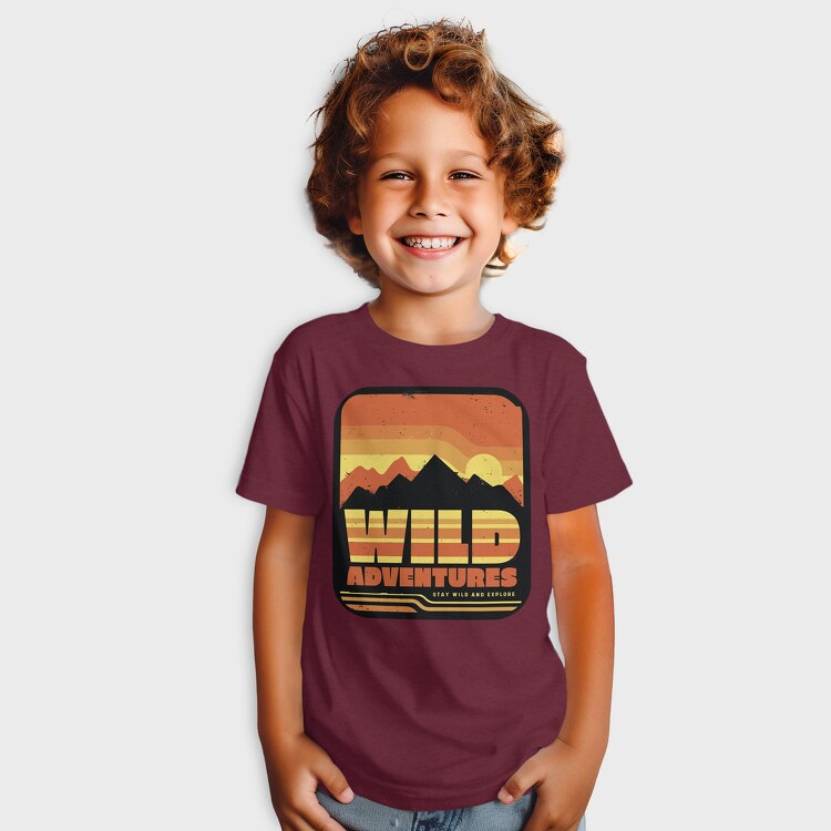 Retro Sunset Wild Adventures, Tricou Copii