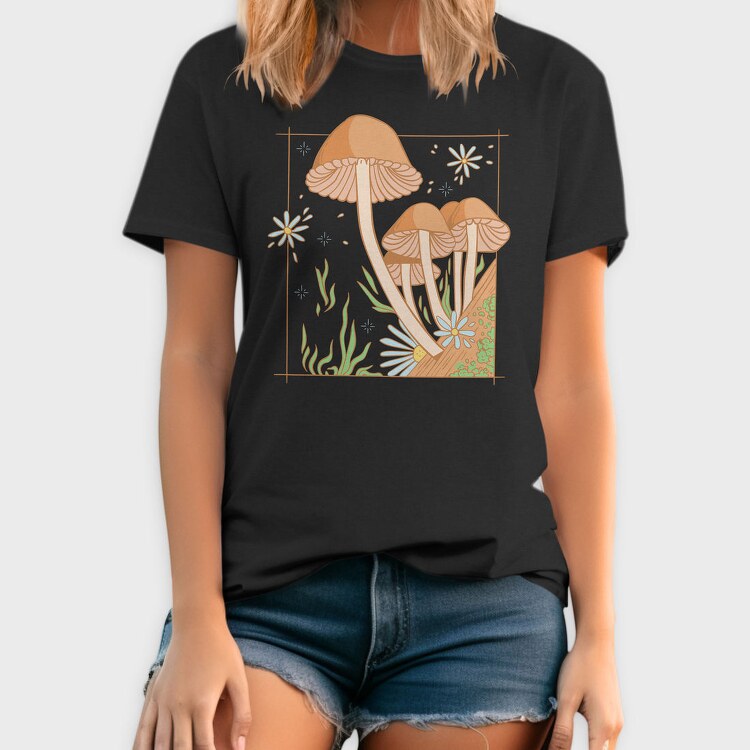 Mushroom Garden Fungi Cottage Core, Tricou Barbati (Unisex)