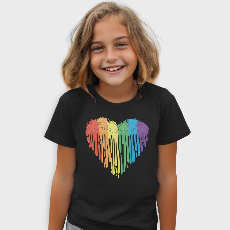 Puzzle Rainbow Paint, Tricou Copii