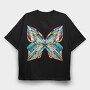Geometric Butterfly, Tricou Oversize Barbati (Unisex)